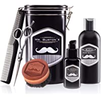 Los mejores  - Mr.Burtons Juego de Cuidado de Barba de Alemania – Incluye aceite- Cepillo- Tijeras y peine – como regalo de cumpleaños…